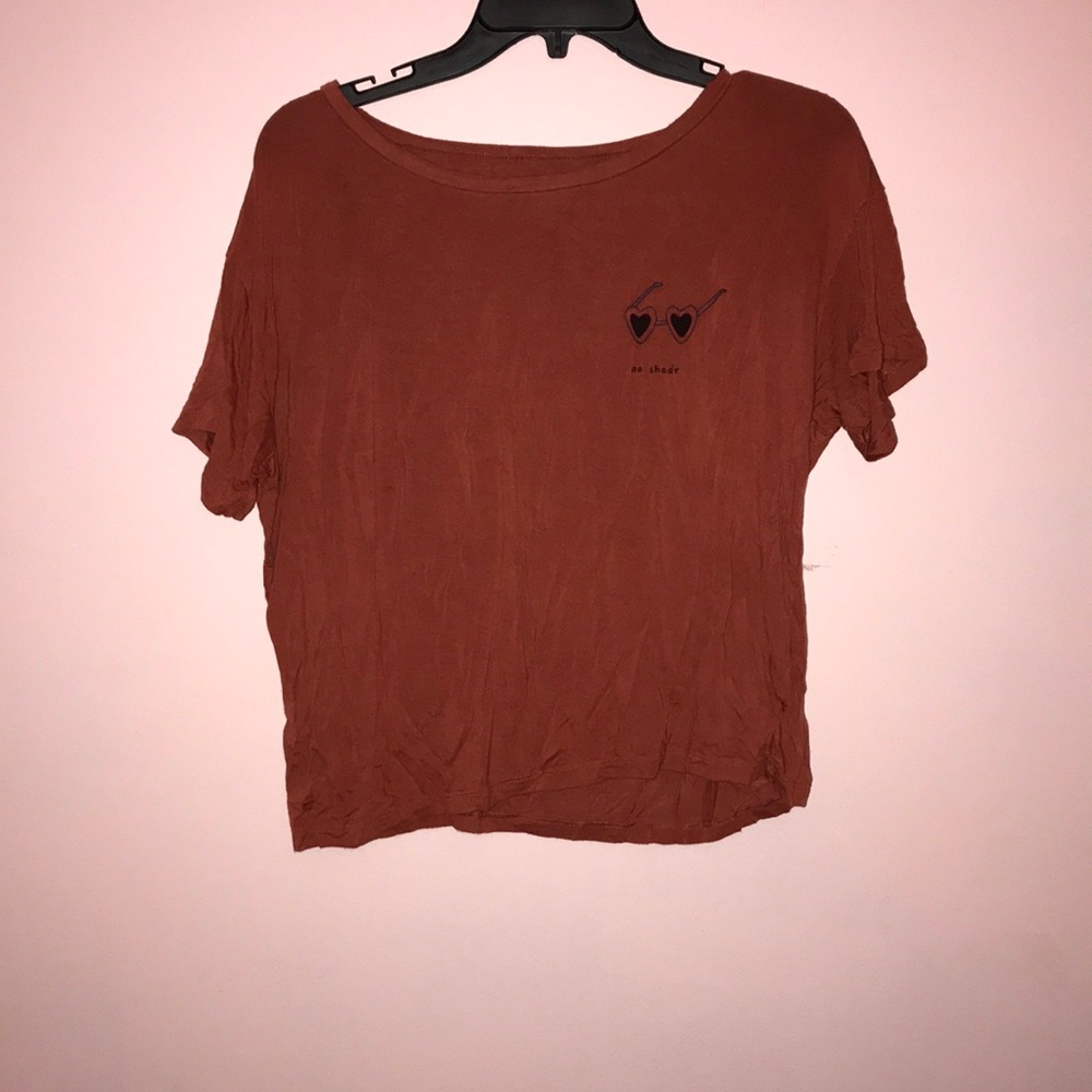 Burnt Orange American Eagle flowy t shirt